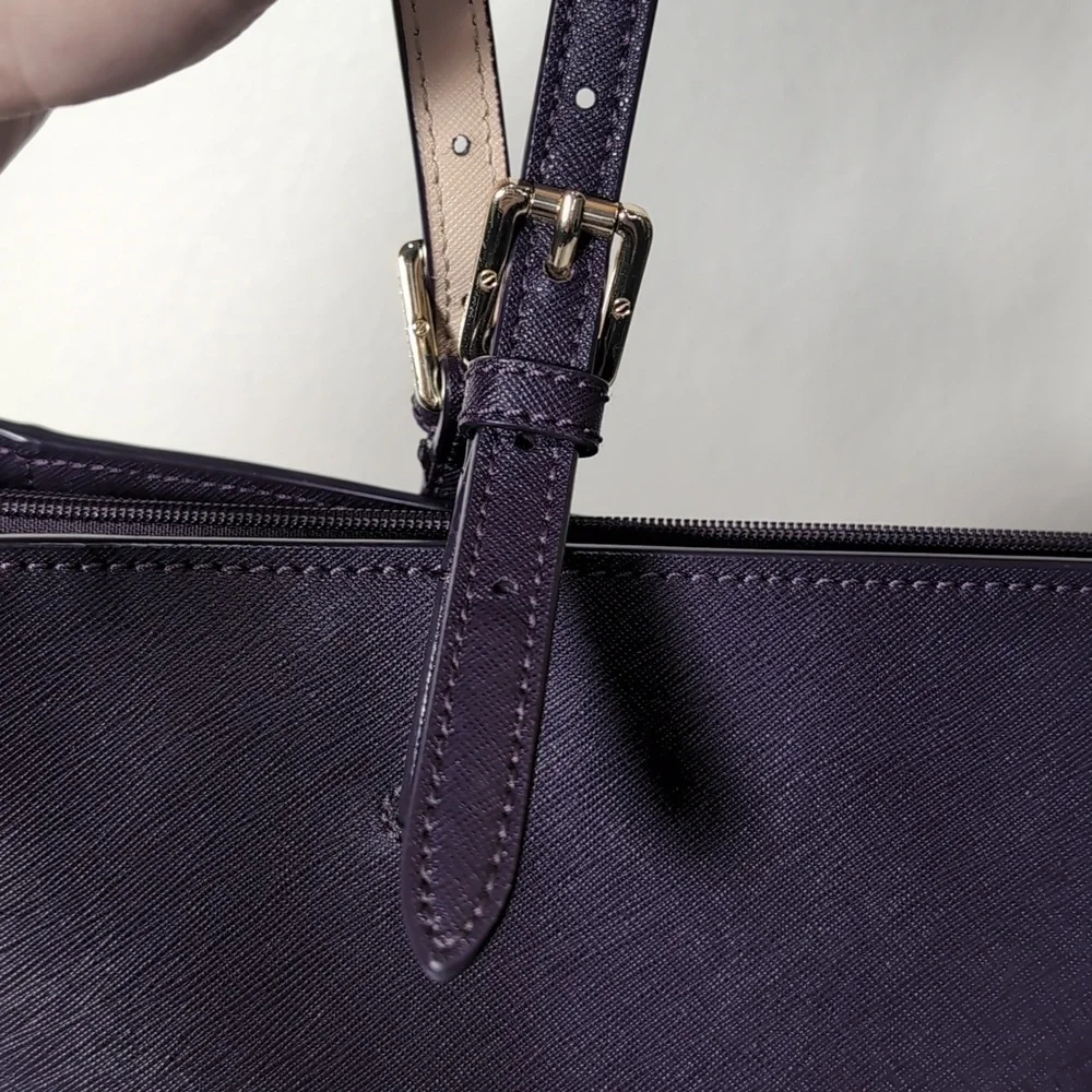 Tory Burch Elegant Purple Tote Bag